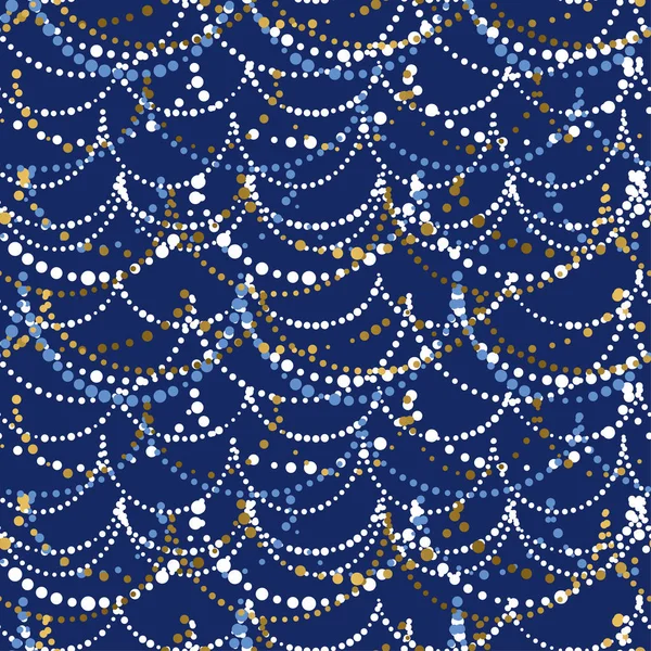 Luci di Natale su sfondo di colore blu intenso — Vettoriale Stock