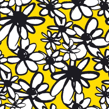 Papatya Çiçek rengi Dikişsiz desen
