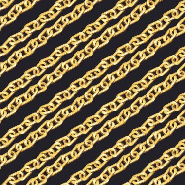 Altın Çift Zincir Dikişsiz desen