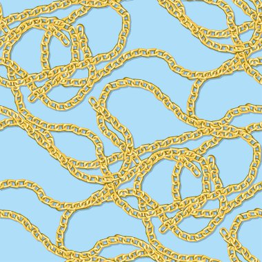 Altın karışık zincir Dikişsiz desen