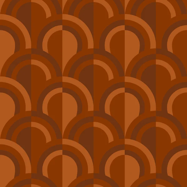 Patrón de escamas geométricas en terracota colores del suelo — Vector de stock