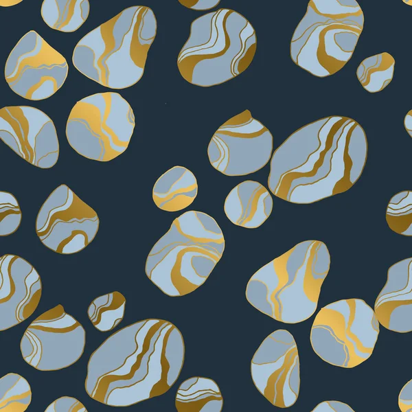 Texture dorée abstraite de cailloux de rivière — Image vectorielle