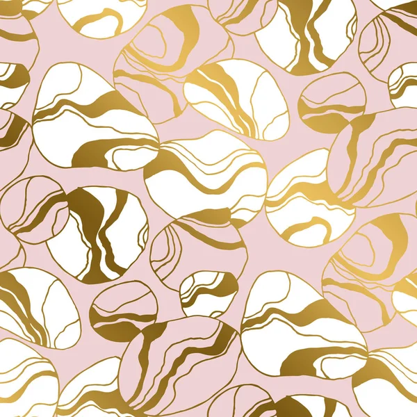 Goldene Flusskiesel Marmor Gefälle Textur — Stockvektor