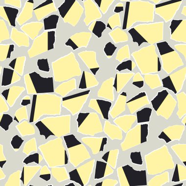 Yırtık kağıt artıkları düz vektör seamless modeli