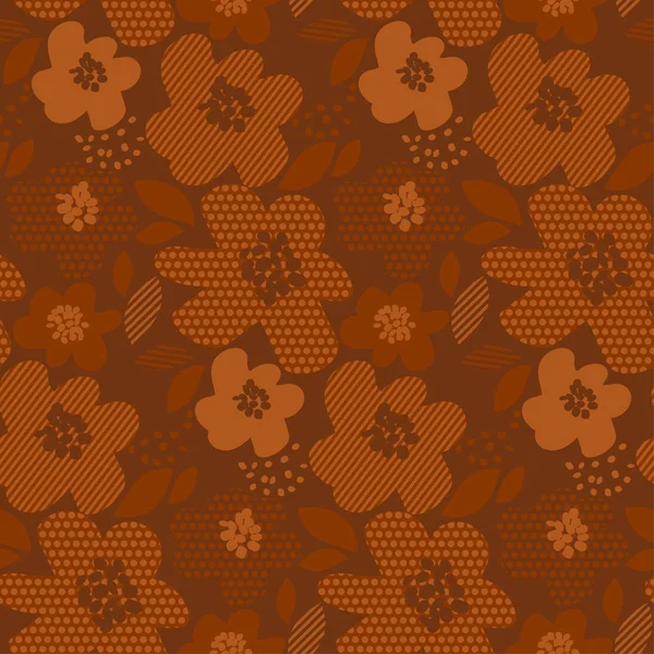 Formas geométricas abstractas flor patrón sin costuras — Vector de stock