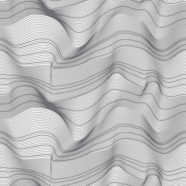 Abstrakte 3D-Linien nahtloses Muster — Stockvektor