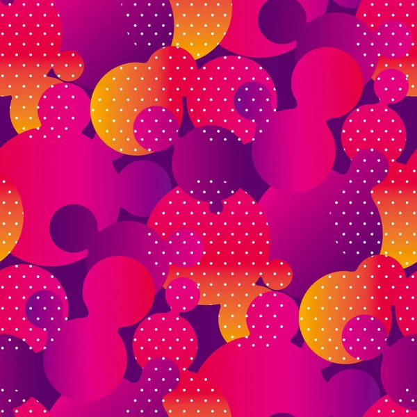 Colorful gradient bubbles vector seamless pattern — Stock Vector