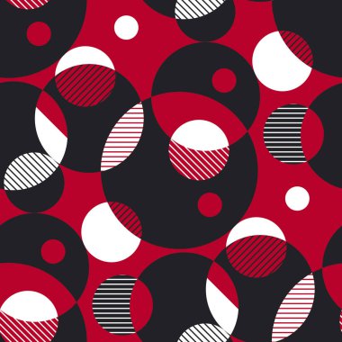 Retro yuvarlak vektör dikişsiz desen
