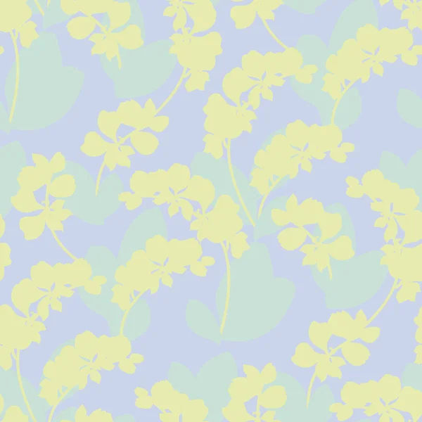 Orchideenblüten Vektor nahtloses Muster — Stockvektor