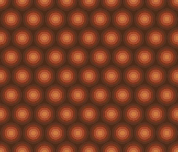 Intage orange geometric circle seamless pattern — Stock Vector