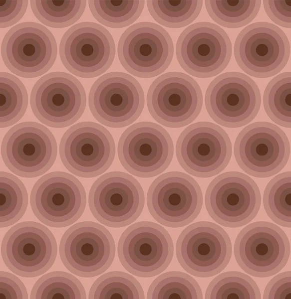 Patrón sin costura círculo geométrico de color marrón . — Vector de stock