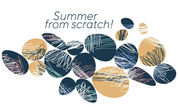 Abstracte zomer vakantie banner sjabloon — Stockvector