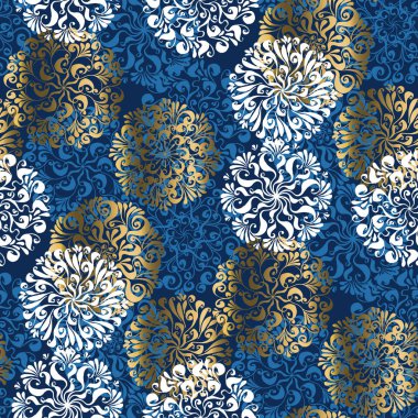 Çeşitli klasik kar tanesi kış dikişsiz desen