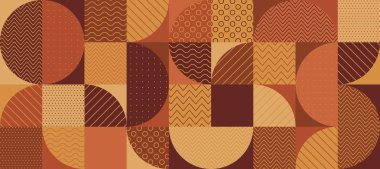 Vintage 70s renk geometrik dikişsiz desen 