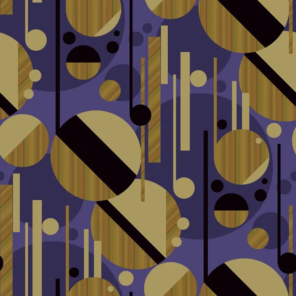Musique humeur formes géométriques vintage vibes modèle — Image vectorielle
