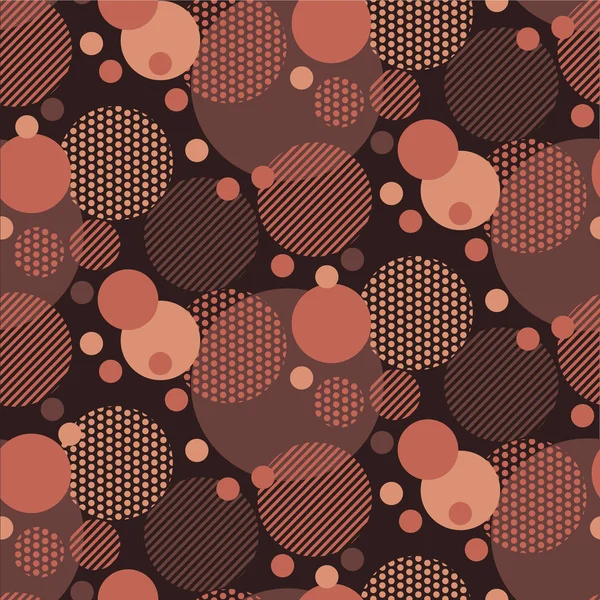 Čokoládové barvy kulaté cetky bezešvé vzor — Stockový vektor