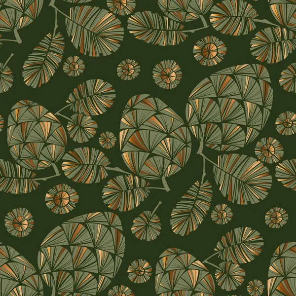 Декоративный Xmas зеленый конус бесшовный узор — стоковый вектор