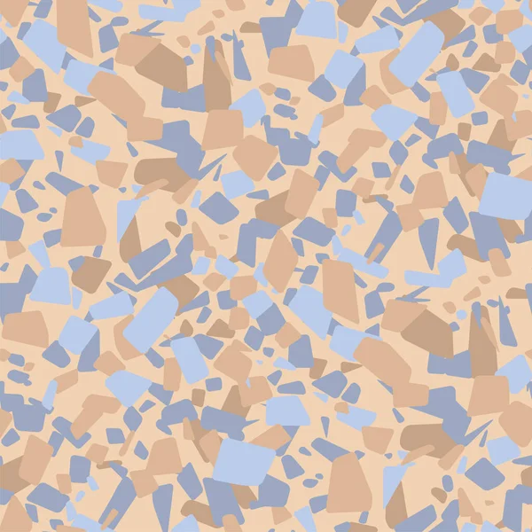 Abstracto Beige Azul Formas Geométricas Patrón Sin Costura — Vector de stock