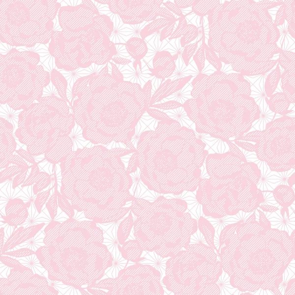 Tiernas Flores Peonía Rosa Pálido Lujo Hojas Patrón Sin Costuras — Archivo Imágenes Vectoriales