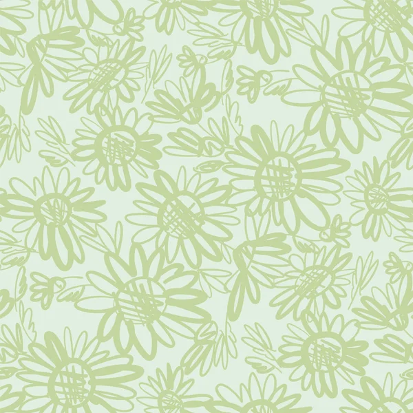 Abstrakte Grobe Pinselstriche Blume Nahtlose Muster Für Hintergrund Stoff Textil — Stockvektor