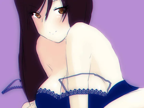 Sexy Cute Anime Girls — Stock Photo, Image