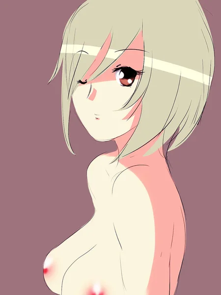 Sexy Anime Girls Rysunek — Zdjęcie stockowe