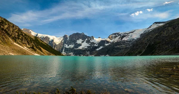 Vista Montanha Lago Geleira Pendurada Purcell Mountains British Columbia Canadá Fotos De Bancos De Imagens