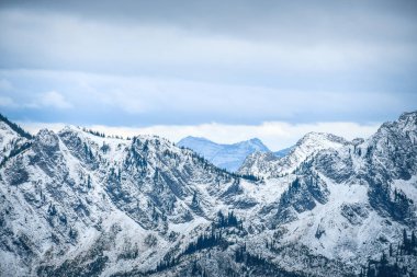 Mountaintops in the Lizard Range, Fernie, British Columbia, Canada - Winter theme clipart