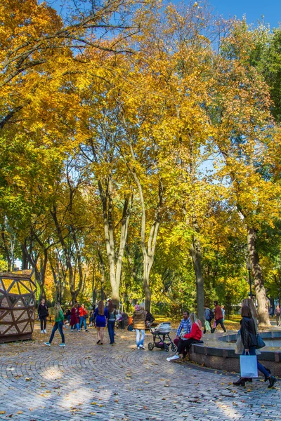 Taras Sjevtsjenko Park Green Building Gelegen Tegenover Het Hoofdgebouw Van — Stockfoto