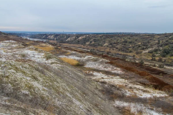 Tavria 草原で粘土の採石場 ウクライナのザポリージャ領域 2018 — ストック写真
