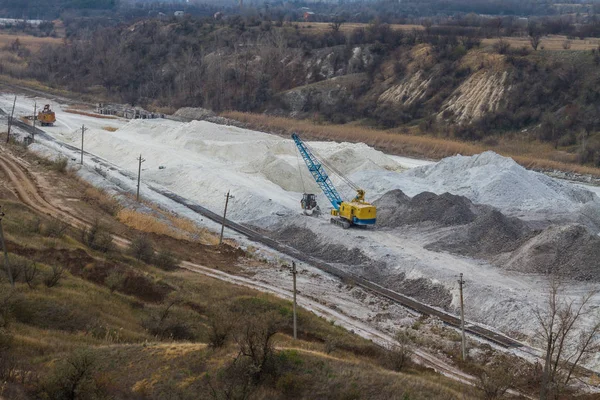 Cantera Arcilla Estepa Tavria Zaporozhye Región Ucrania Noviembre 2018 — Foto de Stock