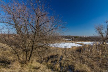 Sabah kış snowless manzara