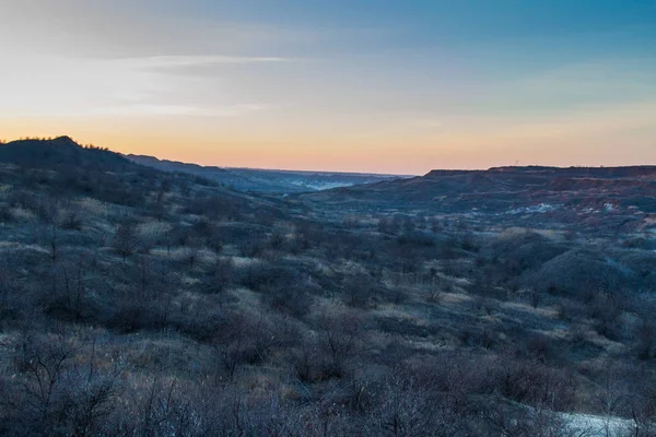 Взимку Таврійський степ — стокове фото