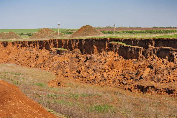 Tavria bozkır 'de Kaolin ocağı — Stok fotoğraf