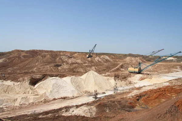 Kaolin quarry at Tavria steppe — Stock Photo, Image