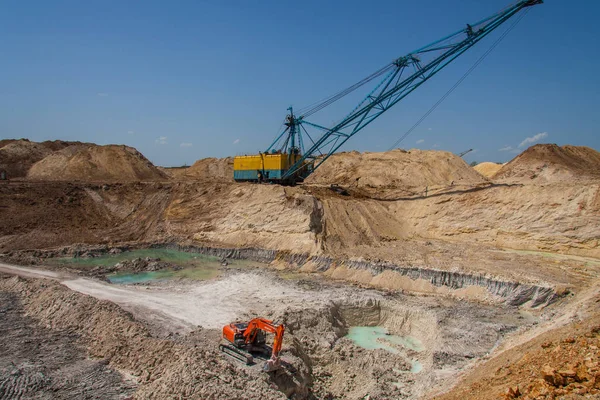 Walking Excavator Clay Quarry Zaporizhia Region Stock Photo 1895173573