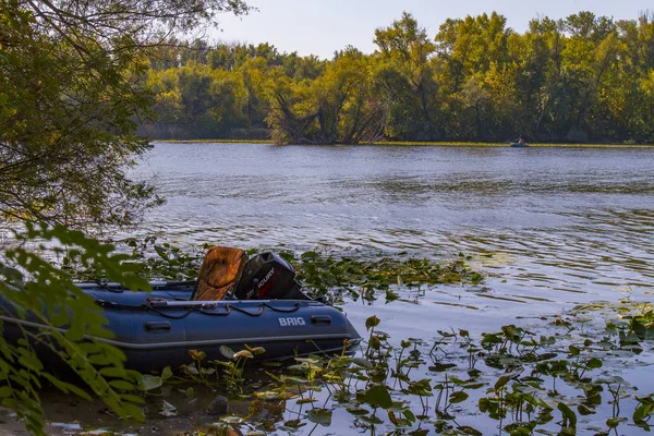 Dnieper Inunda Rio Dnieper Aldeia Kushugum Zaporizhzhya Região Ucrânia Setembro — Fotografia de Stock