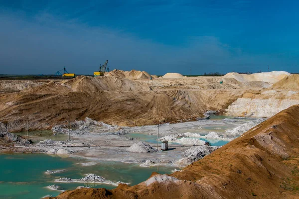 Extraction Refractory Clay Kaolin Quarry Zaporizhzhya Region Ukraine April 2014 — Stock Photo, Image