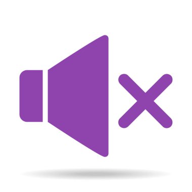 Beyaz zemin üzerinde bir ses iz yok. Vektör çizim