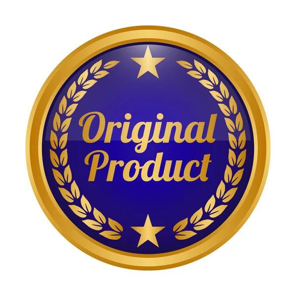 Originele Productlabel Witte Achtergrond Vectorillustratie — Stockvector