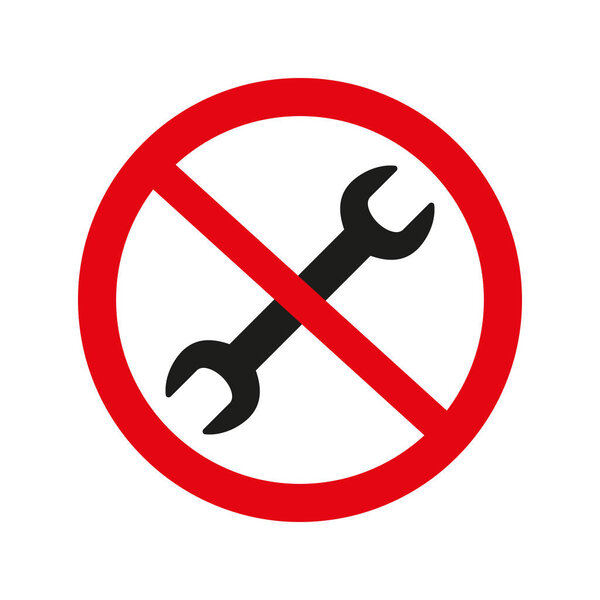 No repair sign on white background. Vector illustration