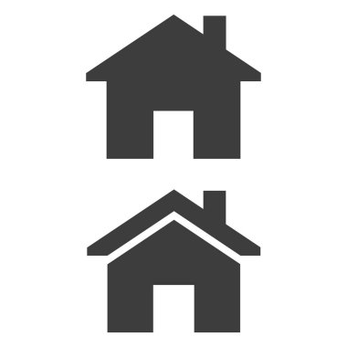 Beyaz arka planda ev simgesi. vektör illüstrasyonu