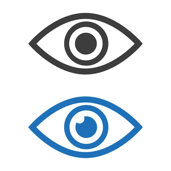 Augensymbol Auf Weißem Hintergrund Vektorillustration — Stockvektor