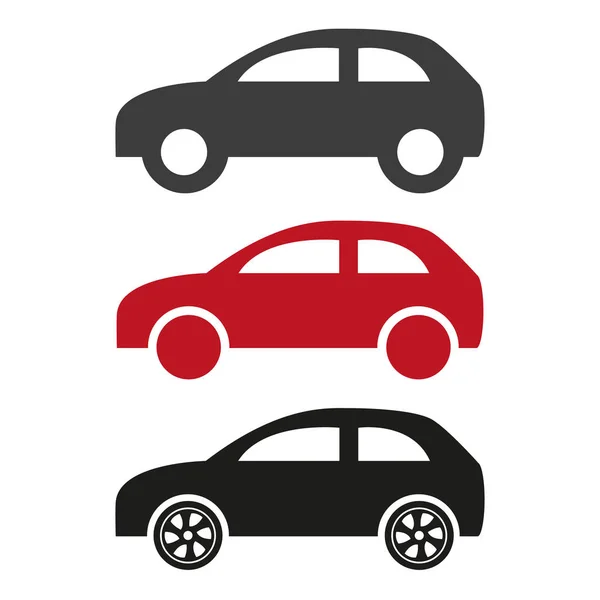 Ikon Mobil Dengan Latar Belakang Putih Ilustrasi Vektor - Stok Vektor