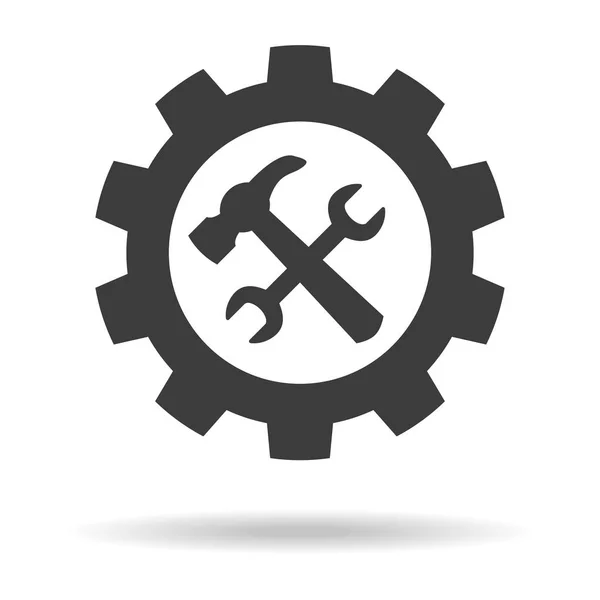 Service Tool Symbol Auf Weißem Hintergrund Vektorillustration — Stockvektor