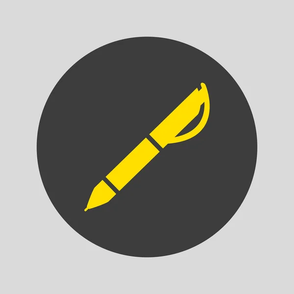 Pen Icon Gray Background Vector Illustration — Stock Vector