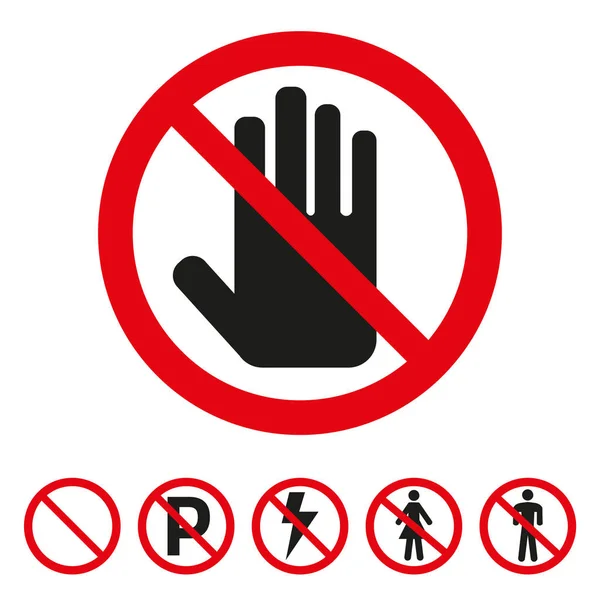 Sign Stop Icon White Background Vector Illustration — Stock Vector