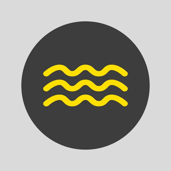 Wellensymbol Auf Grauem Hintergrund Vektorillustration — Stockvektor