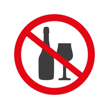 beyaz zemin üzerine alkol iz yok. vektör çizim