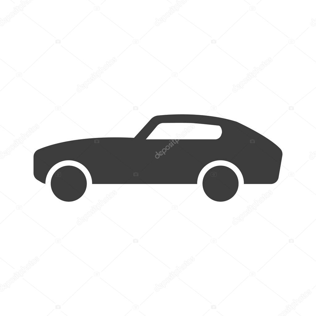 Car icon on white background. Vector illustration